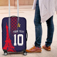 Custom Midnight Navy Football Luggage Cover Paris Architectural Heritage Style - Wonder Print Shop
