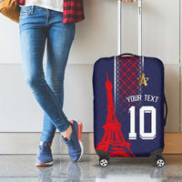 Custom Midnight Navy Football Luggage Cover Paris Architectural Heritage Style - Wonder Print Shop