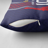 Custom Midnight Navy Football Pillow Cover Paris Architectural Heritage Style - Wonder Print Shop