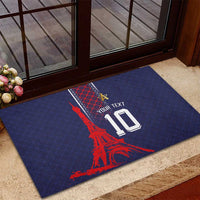 Custom Midnight Navy Football Rubber Doormat Paris Architectural Heritage Style - Wonder Print Shop