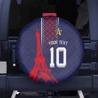 Custom Midnight Navy Football Spare Tire Cover Paris Architectural Heritage Style - Wonder Print Shop
