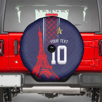 Custom Midnight Navy Football Spare Tire Cover Paris Architectural Heritage Style - Wonder Print Shop