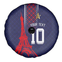 Custom Midnight Navy Football Spare Tire Cover Paris Architectural Heritage Style - Wonder Print Shop