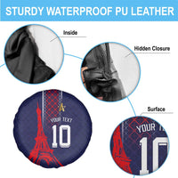 Custom Midnight Navy Football Spare Tire Cover Paris Architectural Heritage Style - Wonder Print Shop