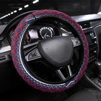 Midnight Navy Football Steering Wheel Cover Paris Architectural Heritage Style - Wonder Print Shop