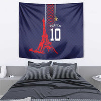 Custom Midnight Navy Football Tapestry Paris Architectural Heritage Style - Wonder Print Shop