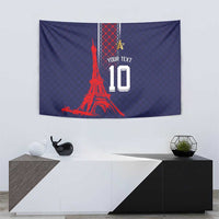 Custom Midnight Navy Football Tapestry Paris Architectural Heritage Style - Wonder Print Shop