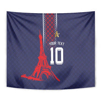 Custom Midnight Navy Football Tapestry Paris Architectural Heritage Style - Wonder Print Shop