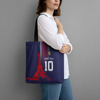 Custom Midnight Navy Football Tote Bag Paris Architectural Heritage Style - Wonder Print Shop
