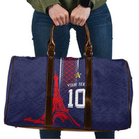 Custom Midnight Navy Football Travel Bag Paris Architectural Heritage Style - Wonder Print Shop