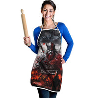 Viking Valhalla Apron Norseman and Burning Battlefield - Wonder Print Shop