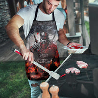 Viking Valhalla Apron Norseman and Burning Battlefield - Wonder Print Shop