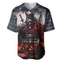 Viking Valhalla Baseball Jersey Norseman and Burning Battlefield - Wonder Print Shop