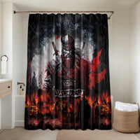 Viking Valhalla Bathroom Set Norseman and Burning Battlefield - Wonder Print Shop