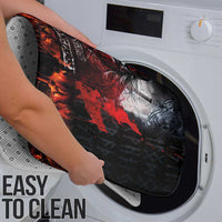 Viking Valhalla Bathroom Set Norseman and Burning Battlefield - Wonder Print Shop