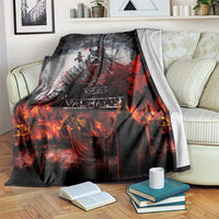 Viking Valhalla Blanket Norseman and Burning Battlefield - Wonder Print Shop