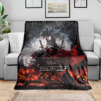 Viking Valhalla Blanket Norseman and Burning Battlefield - Wonder Print Shop