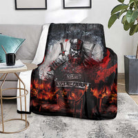 Viking Valhalla Blanket Norseman and Burning Battlefield - Wonder Print Shop