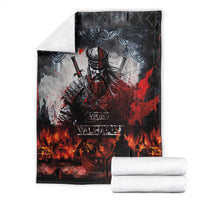 Viking Valhalla Blanket Norseman and Burning Battlefield - Wonder Print Shop