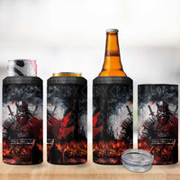 Viking Valhalla 4 in 1 Can Cooler Tumbler Norseman and Burning Battlefield - Wonder Print Shop