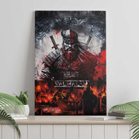 Viking Valhalla Canvas Wall Art Norseman and Burning Battlefield - Wonder Print Shop