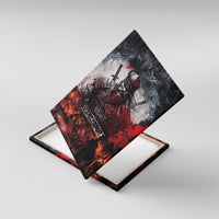 Viking Valhalla Canvas Wall Art Norseman and Burning Battlefield - Wonder Print Shop