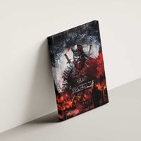 Viking Valhalla Canvas Wall Art Norseman and Burning Battlefield - Wonder Print Shop