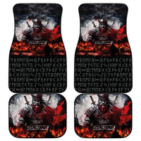 Viking Valhalla Car Mats Norseman and Burning Battlefield - Wonder Print Shop