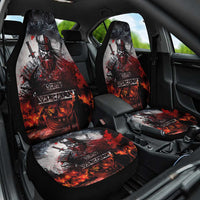Viking Valhalla Car Seat Cover Norseman and Burning Battlefield - Wonder Print Shop