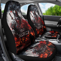 Viking Valhalla Car Seat Cover Norseman and Burning Battlefield - Wonder Print Shop