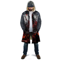 Viking Valhalla Cloak Norseman and Burning Battlefield - Wonder Print Shop