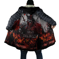 Viking Valhalla Cloak Norseman and Burning Battlefield - Wonder Print Shop
