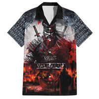 Viking Valhalla Family Matching Short Sleeve Bodycon Dress and Hawaiian Shirt Norseman and Burning Battlefield - Wonder Print Shop