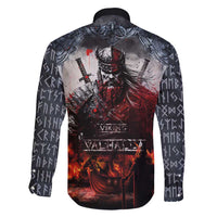 Viking Valhalla Family Matching Summer Maxi Dress and Hawaiian Shirt Norseman and Burning Battlefield - Wonder Print Shop