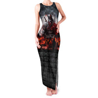 Viking Valhalla Family Matching Tank Maxi Dress and Hawaiian Shirt Norseman and Burning Battlefield - Wonder Print Shop