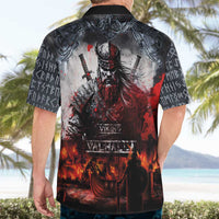 Viking Valhalla Hawaiian Shirt Norseman and Burning Battlefield - Wonder Print Shop