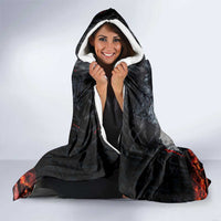 Viking Valhalla Hooded Blanket Norseman and Burning Battlefield - Wonder Print Shop