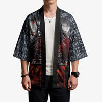 Viking Valhalla Kimono Norseman and Burning Battlefield - Wonder Print Shop