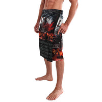 Viking Valhalla Lavalava Norseman and Burning Battlefield - Wonder Print Shop