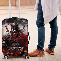 Viking Valhalla Luggage Cover Norseman and Burning Battlefield - Wonder Print Shop