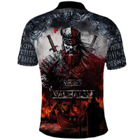 Viking Valhalla Polo Shirt Norseman and Burning Battlefield - Wonder Print Shop
