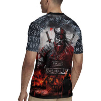 Viking Valhalla Rugby Jersey Norseman and Burning Battlefield - Wonder Print Shop