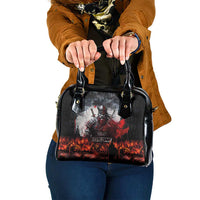 Viking Valhalla Shoulder Handbag Norseman and Burning Battlefield - Wonder Print Shop