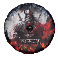 Viking Valhalla Spare Tire Cover Norseman and Burning Battlefield - Wonder Print Shop