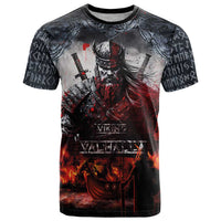 Viking Valhalla T Shirt Norseman and Burning Battlefield - Wonder Print Shop