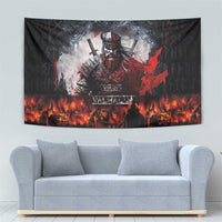 Viking Valhalla Tapestry Norseman and Burning Battlefield - Wonder Print Shop