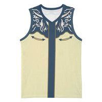 Vintage Western Yoke Shirt Ornament Style Basketball Jersey - Wonder Print Shop