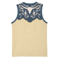 Vintage Western Yoke Shirt Ornament Style Basketball Jersey - Wonder Print Shop