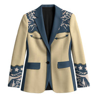 Vintage Western Yoke Shirt Ornament Style Blazer - Wonder Print Shop