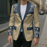 Vintage Western Yoke Shirt Ornament Style Blazer - Wonder Print Shop